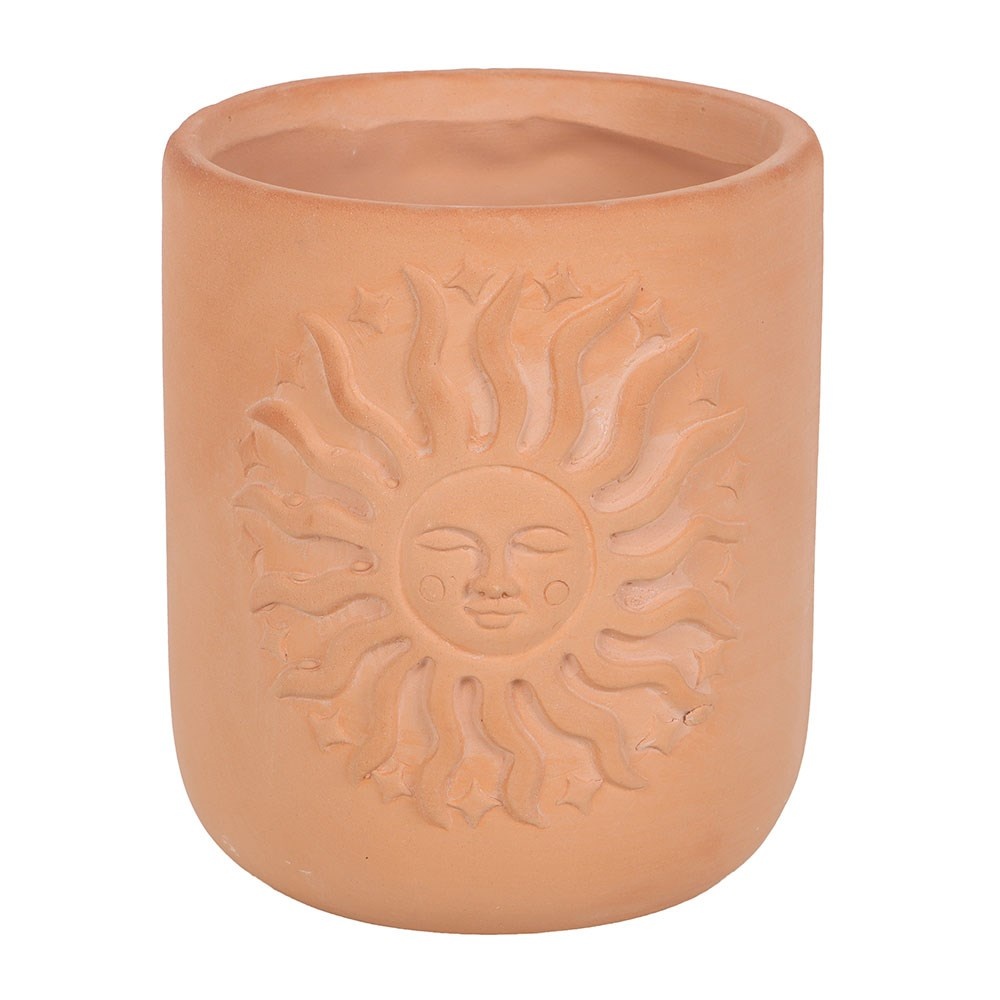 Something Different - Terracotta Sun Plant pot - Multicolours